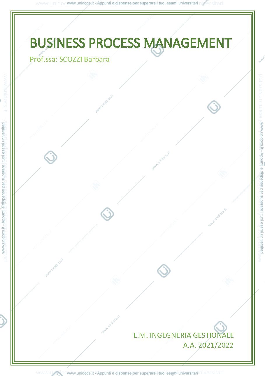 Anteprima pagina 1 — Business process management