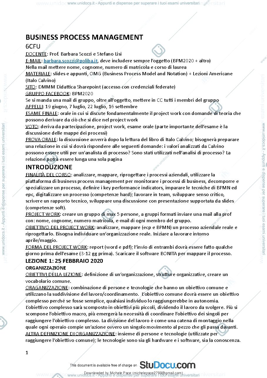 Anteprima pagina 2 — Business Process Management