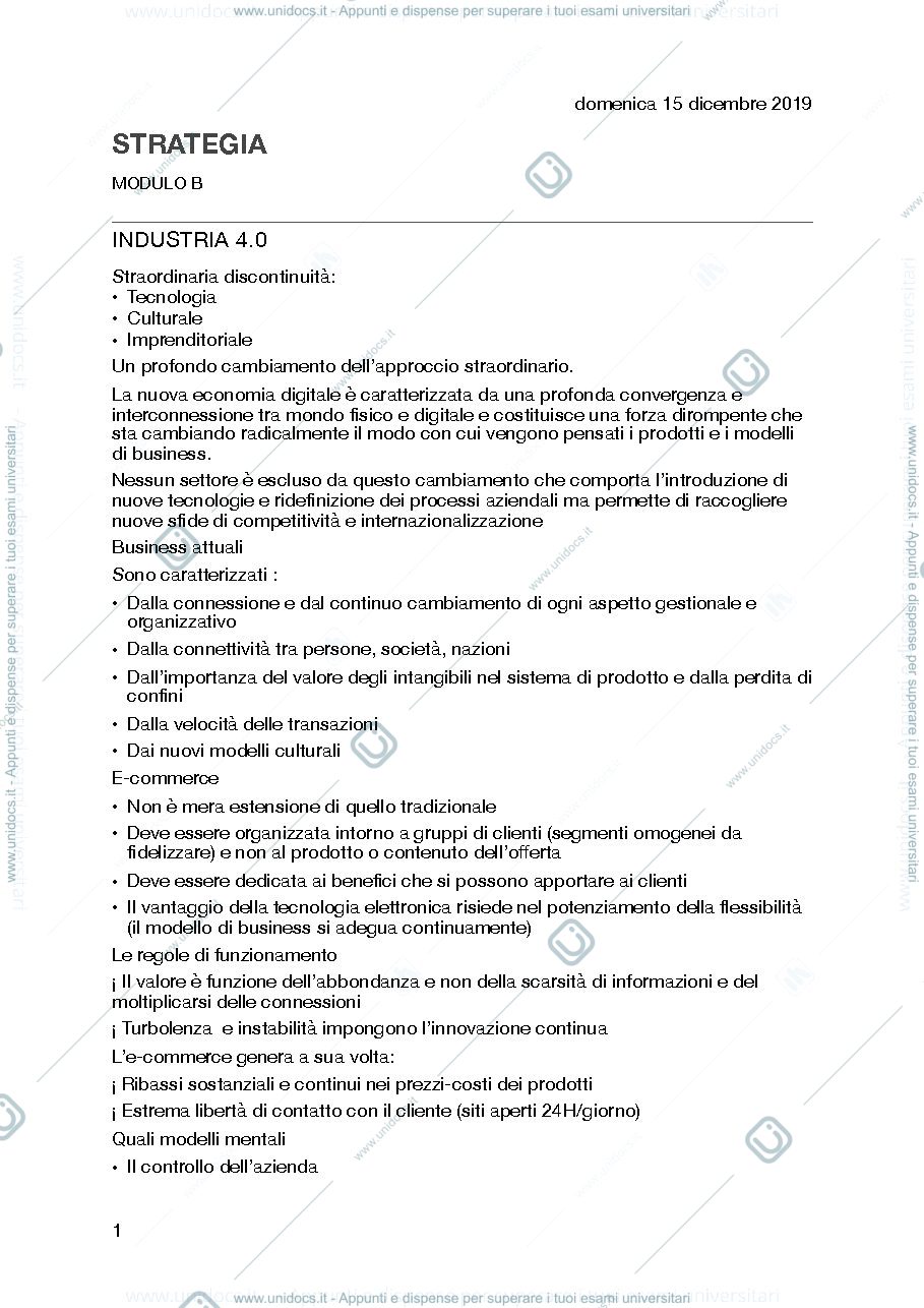 Anteprima pagina 1 — strategia aziendale