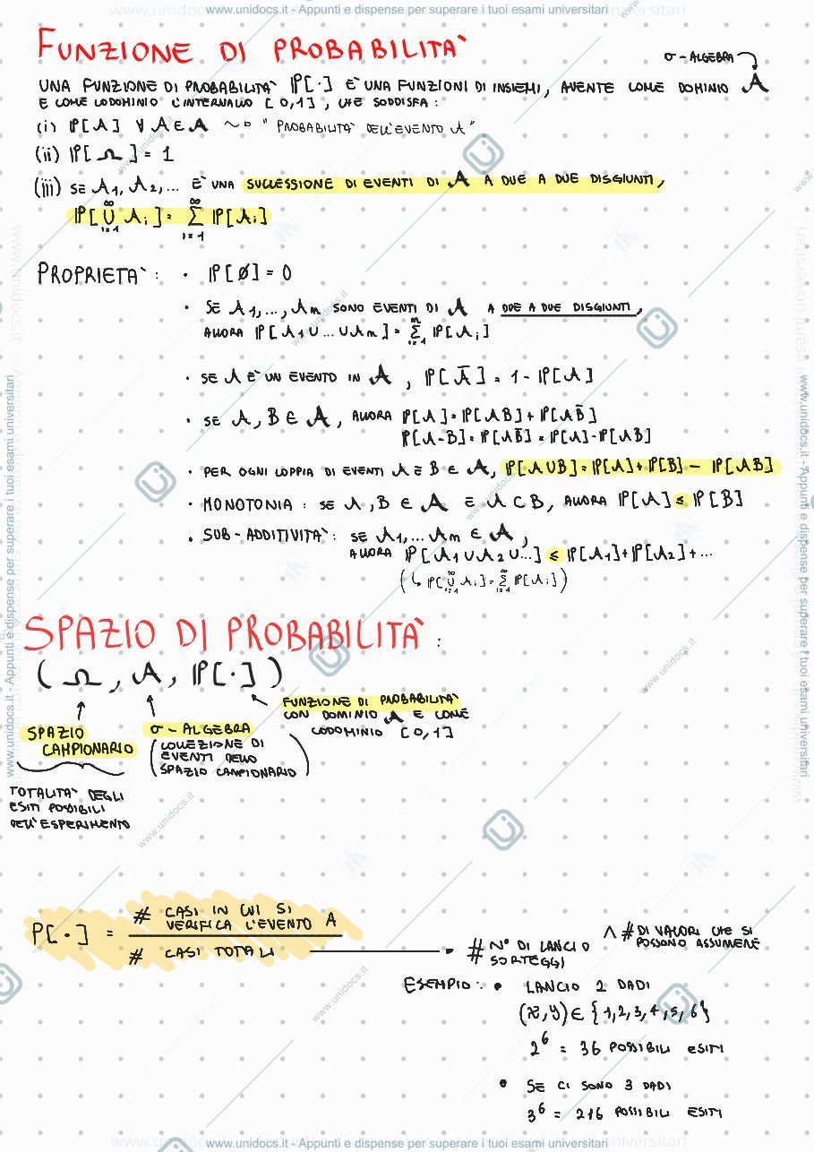Anteprima pagina 3 — Calcolo delle Probabilità