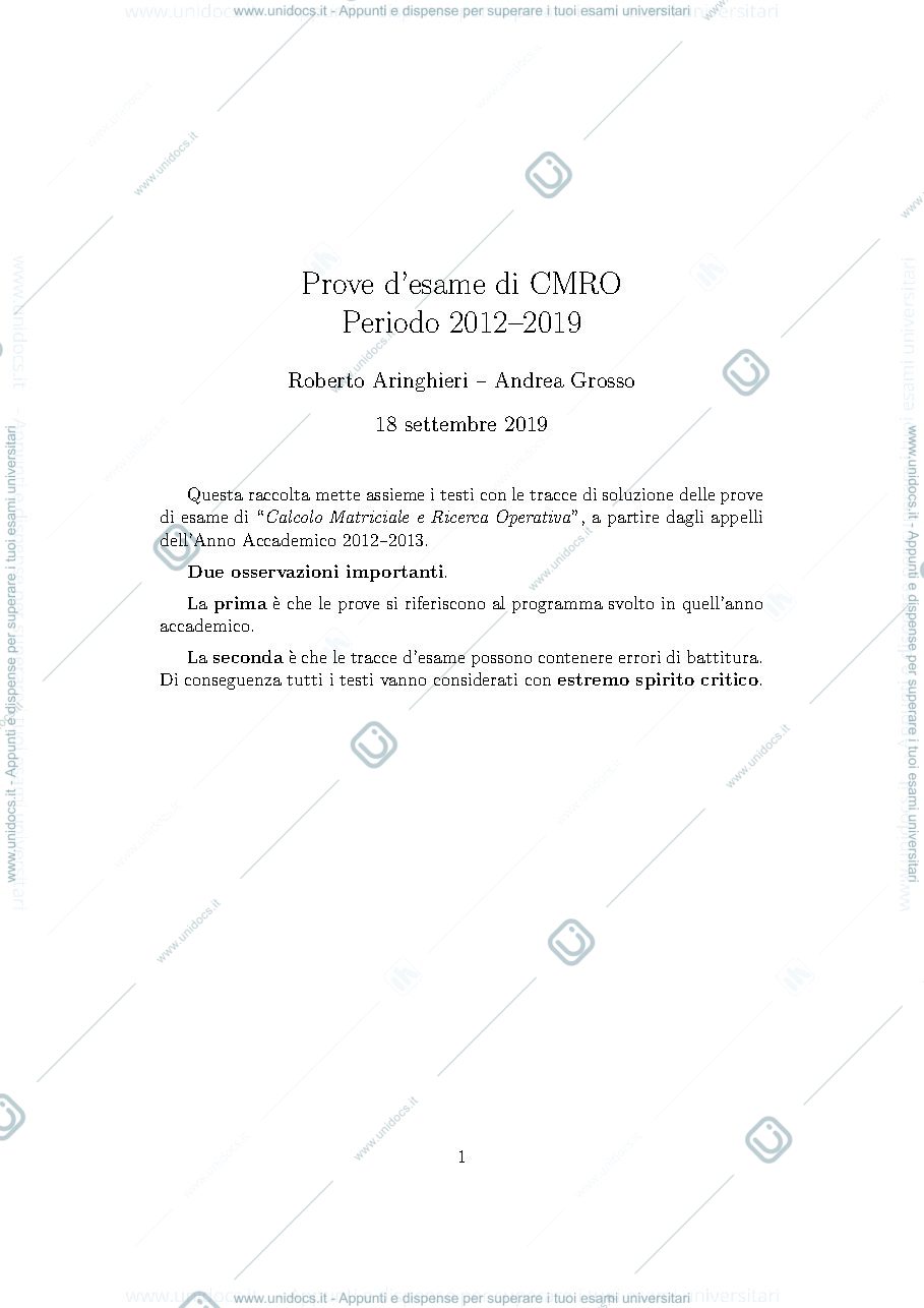 Anteprima pagina 1 — Esami e soluzioni