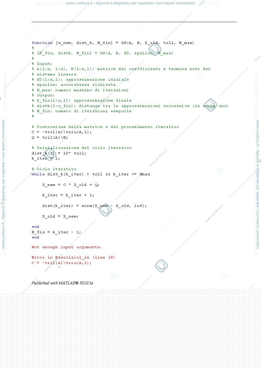 Anteprima pagina 1 — Esercizio 1 di matlab 13 07 2021