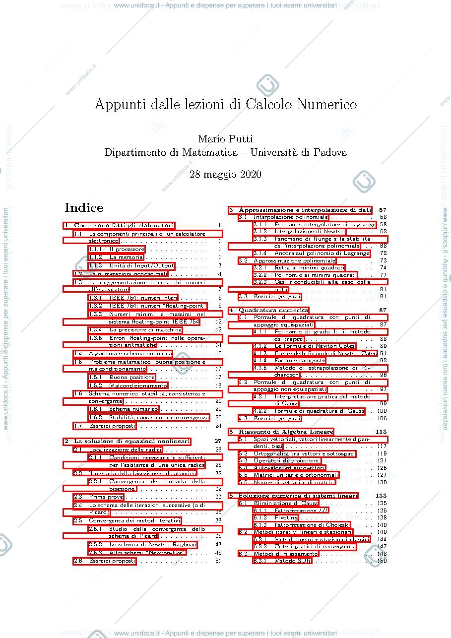 Anteprima pagina 1 — Dispensa calcolo numerico anno 2020