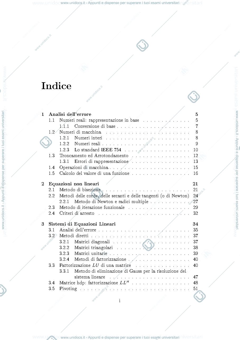 Anteprima pagina 2 — Dispense di Calcolo Numerico