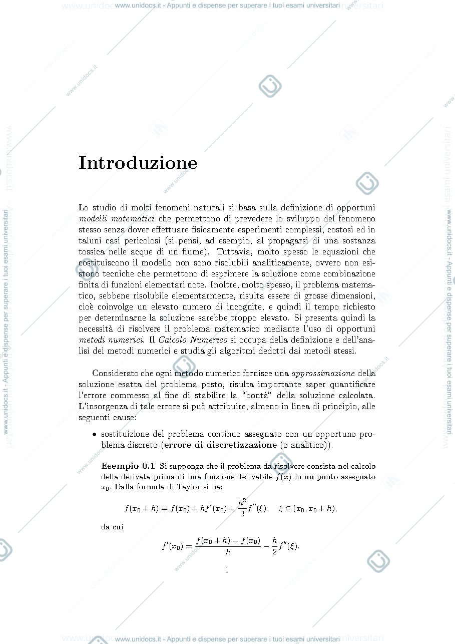 Anteprima pagina 4 — Dispense di Calcolo Numerico