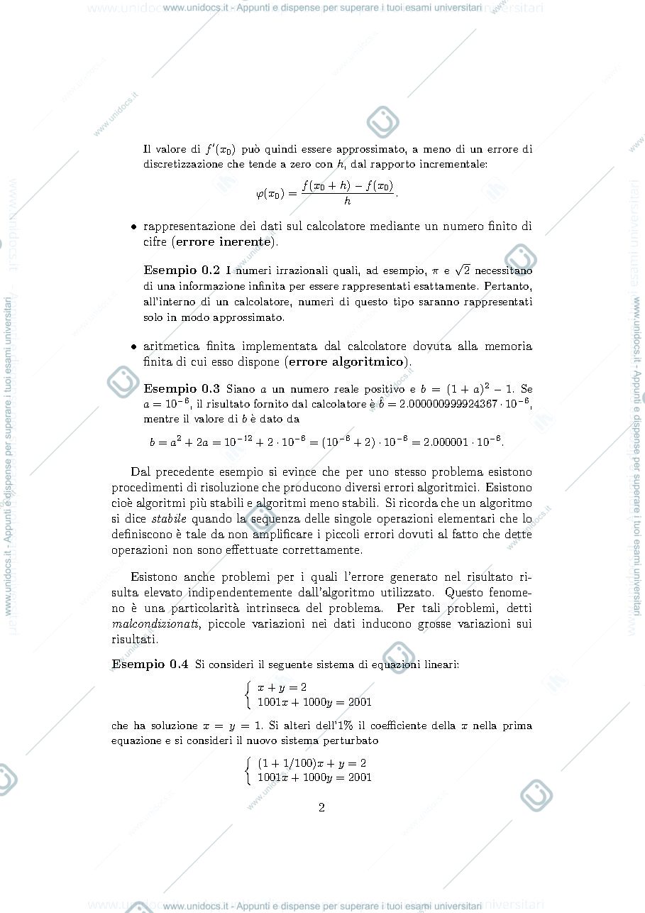 Anteprima pagina 5 — Dispense di Calcolo Numerico