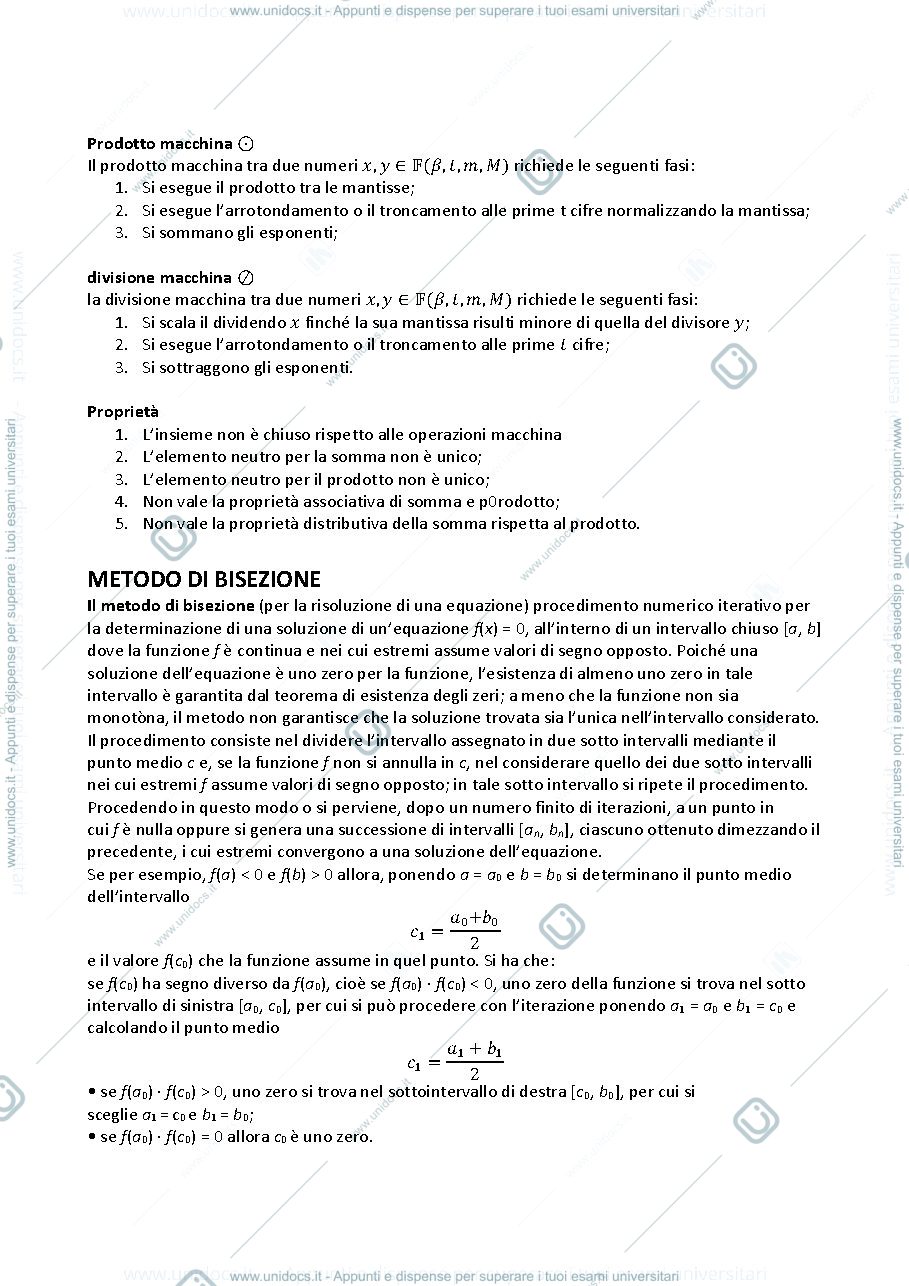Anteprima pagina 2 — APPUNTI Calcolo Numerico