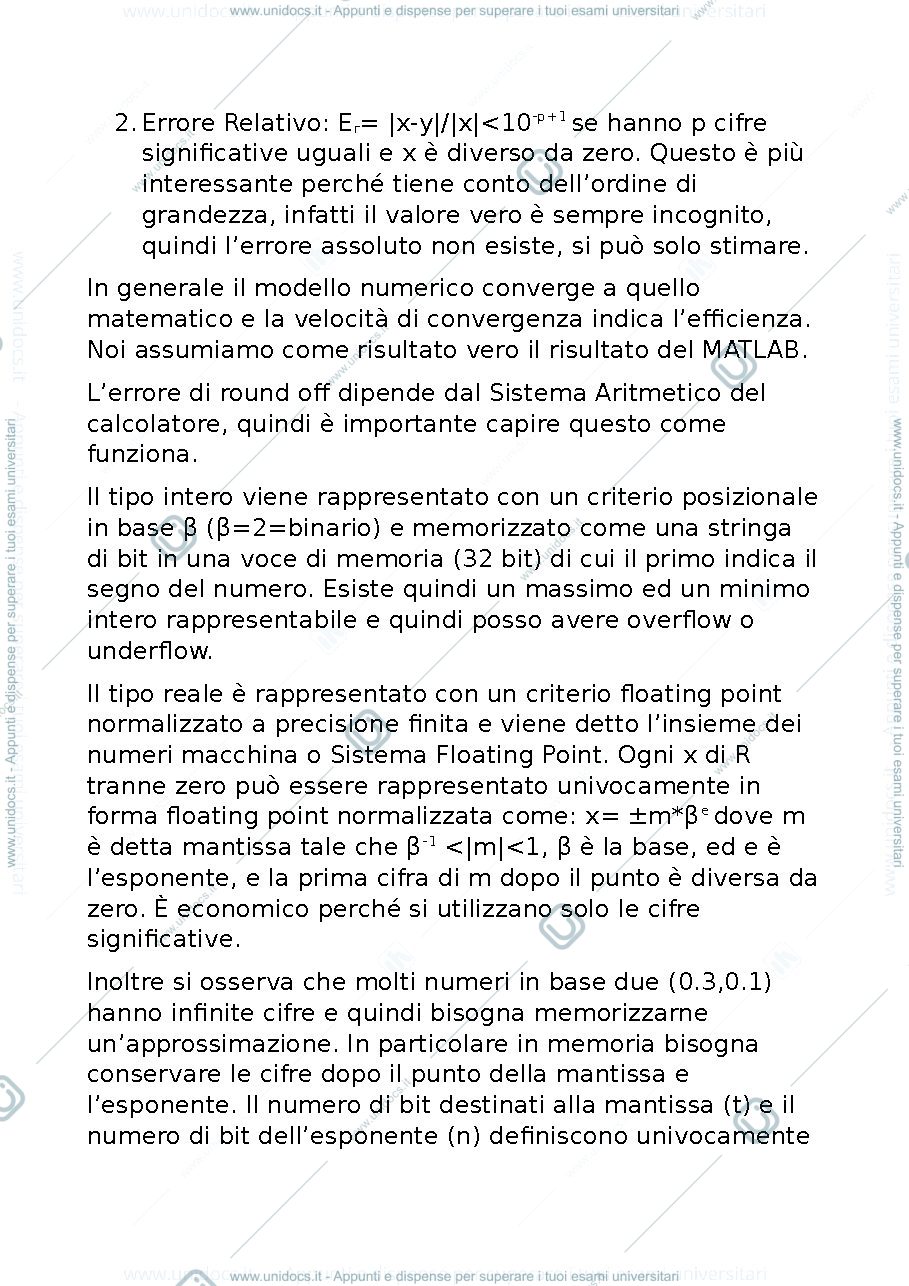 Anteprima pagina 3 — Appunti Teoria Calcolo Numerico