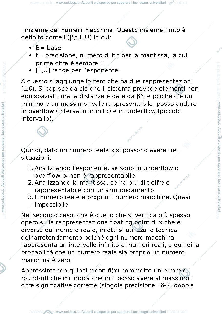 Anteprima pagina 4 — Appunti Teoria Calcolo Numerico