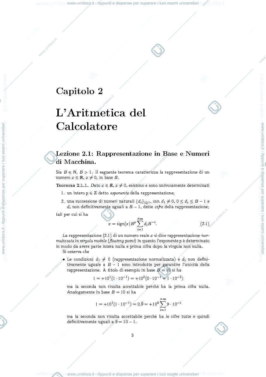 Anteprima pagina 5 — LEZIONI DI CALCOLO NUMERICO