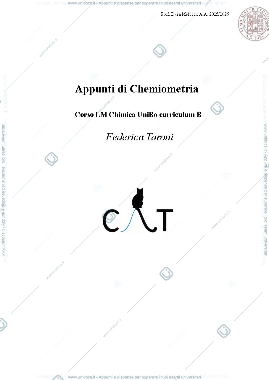 Anteprima pagina 1 — Chemiometria