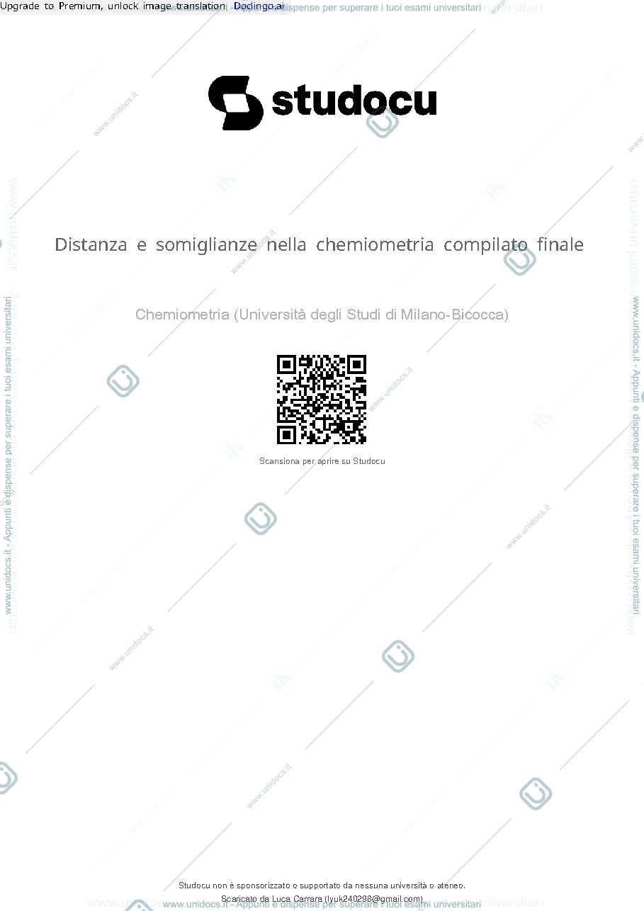 Anteprima pagina 1 — Chemiometria