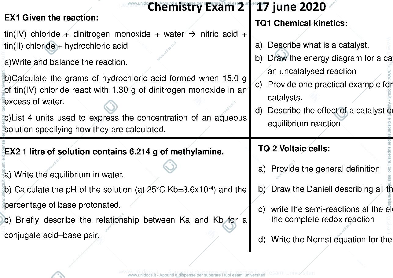 Anteprima pagina 1 — Exam example 4