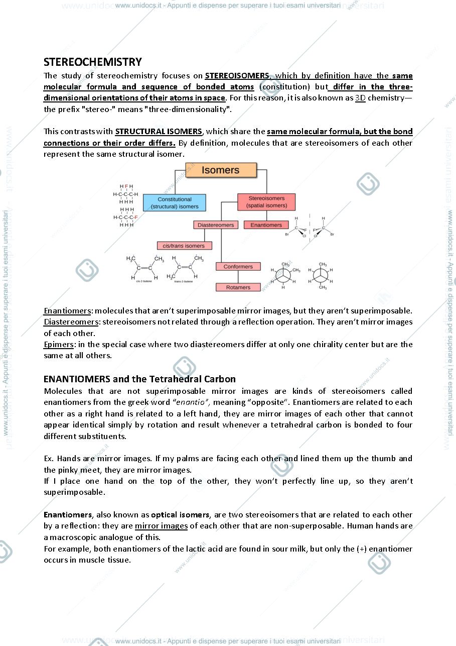 Anteprima pagina 1 — Stereochemistry