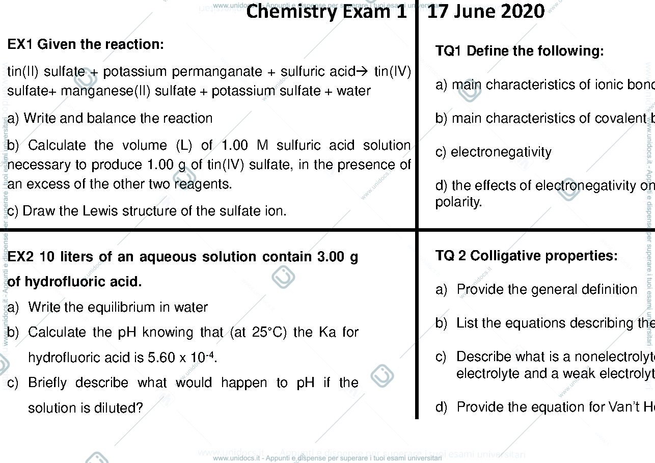 Anteprima pagina 1 — Exam example 3