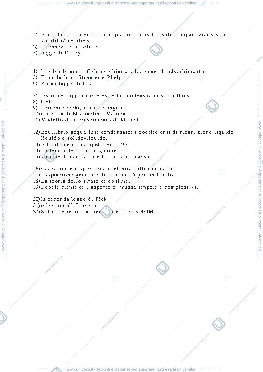 Anteprima pagina 1 — domande chemodinamica
