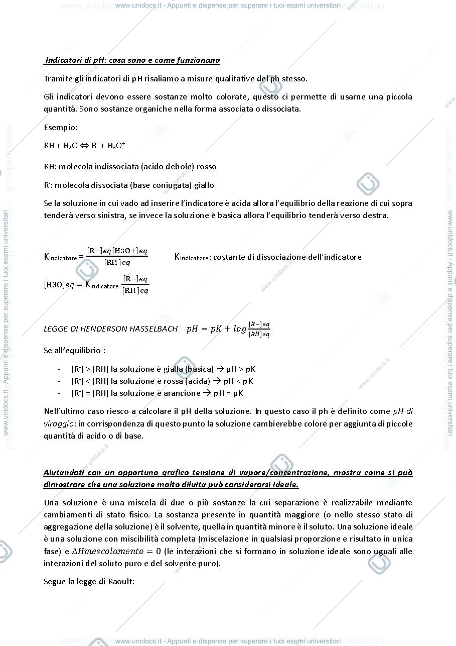 Anteprima pagina 1 — Domande teoriche e esercizi da temi d'esame CHIMICA
