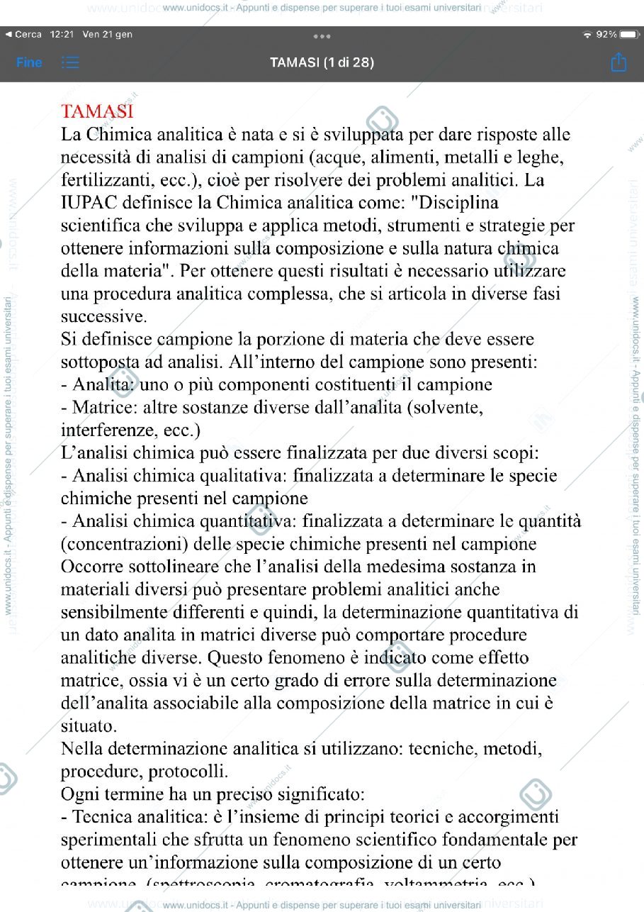 Anteprima pagina 1 — CHIMICA ANALITICA 2