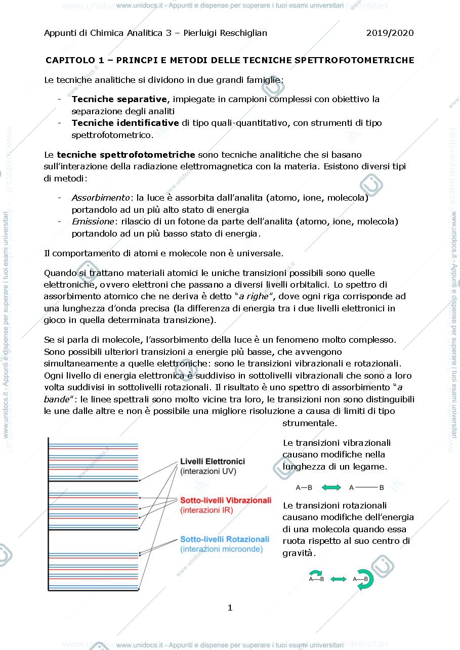Anteprima pagina 1 — Chimica Analitica 3 