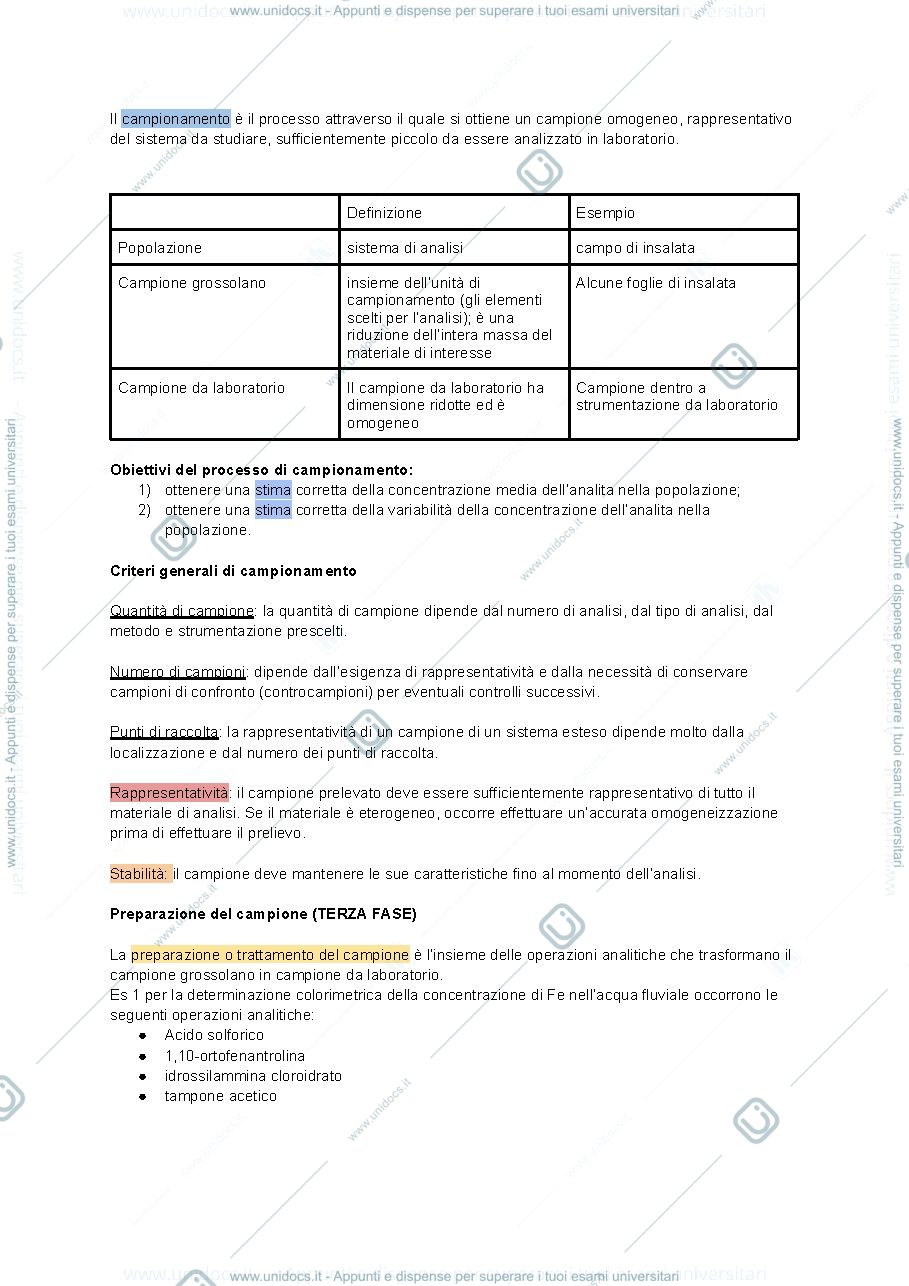 Anteprima pagina 3 — Riassunto chimica analitica 