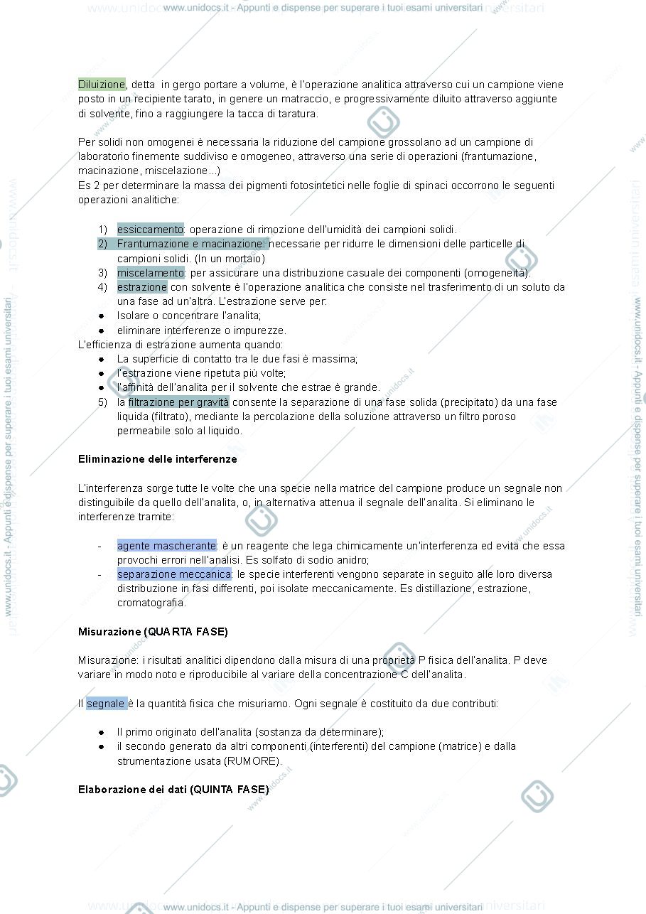 Anteprima pagina 4 — Riassunto chimica analitica 