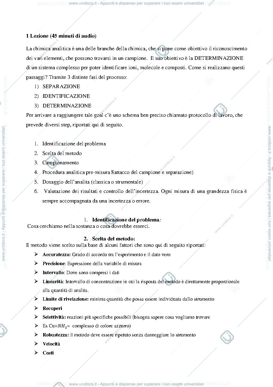 Anteprima pagina 1 — Chimica analitica