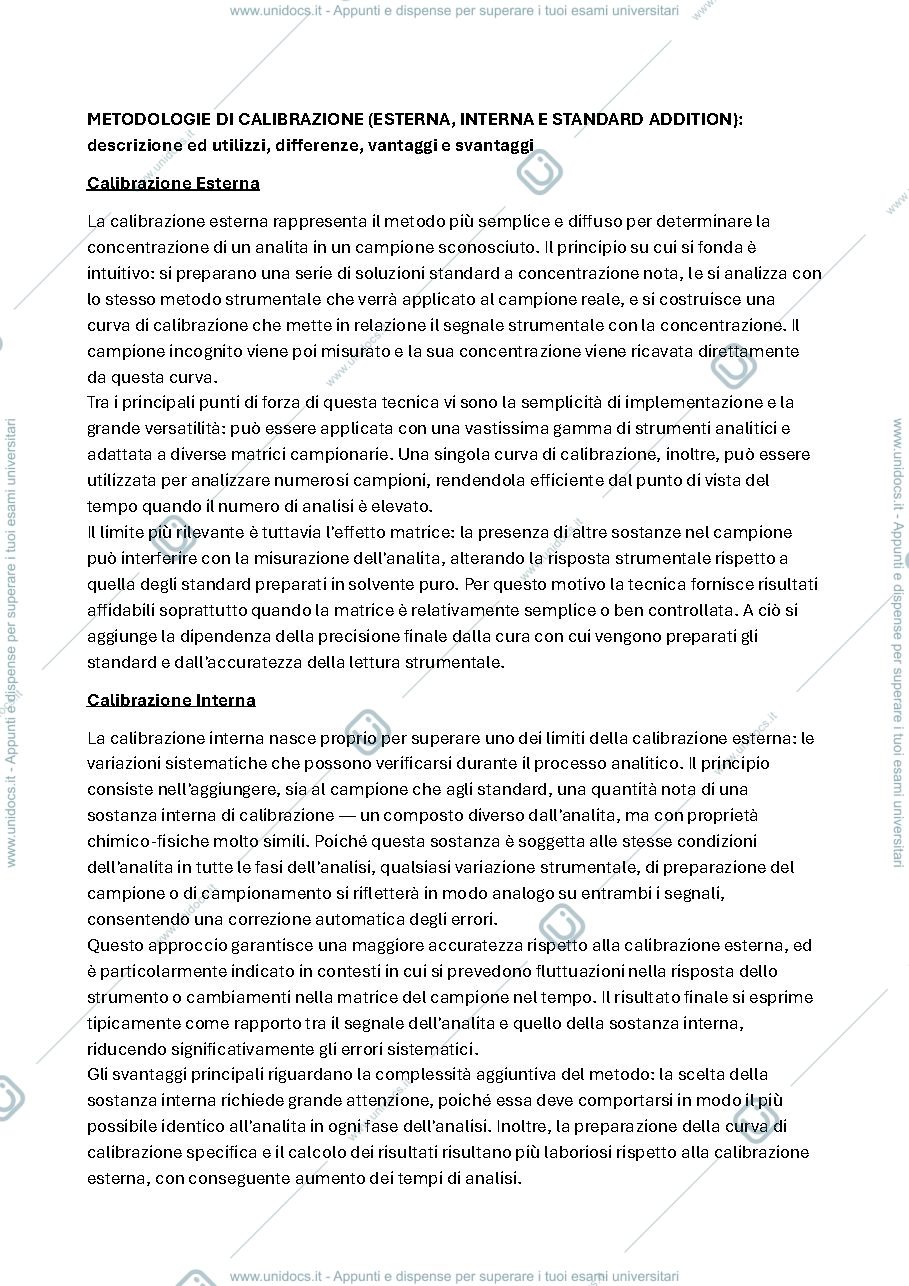 Anteprima pagina 1 — Domande esame laboratorio analitica 1 laboratorio