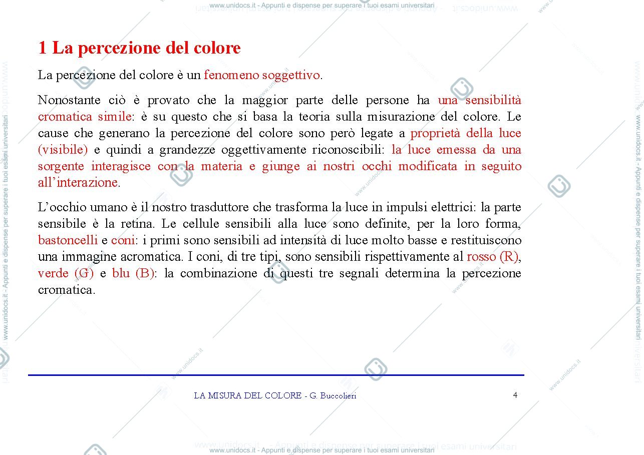 Anteprima pagina 4 — colorimetria