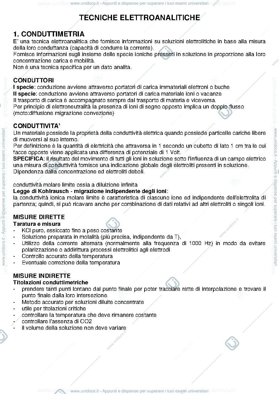Anteprima pagina 1 — Chimica Analitica I