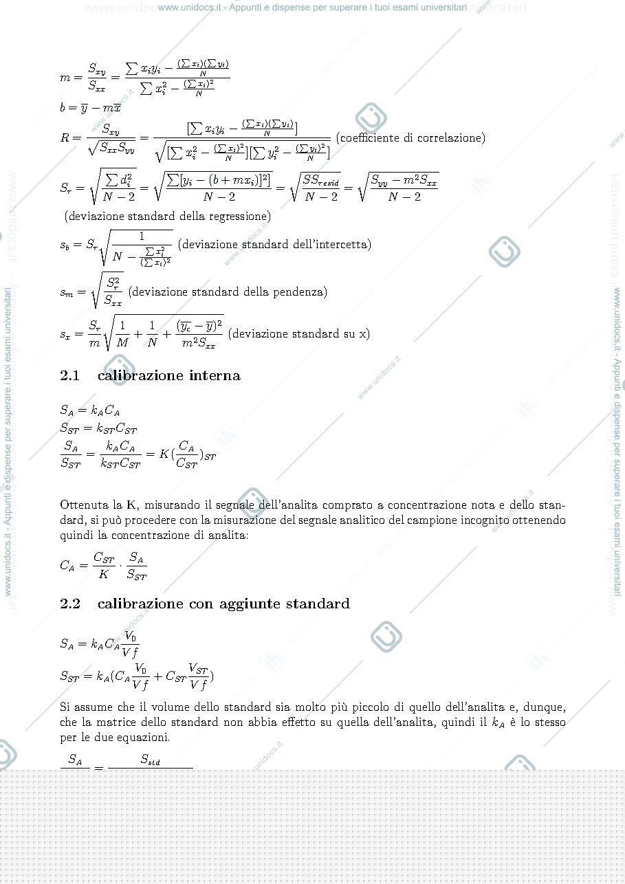 Anteprima pagina 2 — Formulario - Chimica Analitica Strumentale