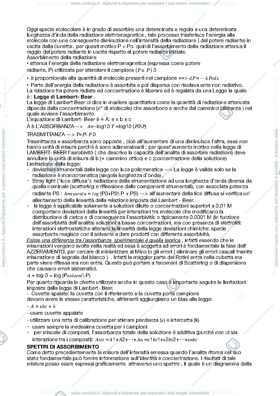 Anteprima pagina 2 — Riassunto spettroscopia 