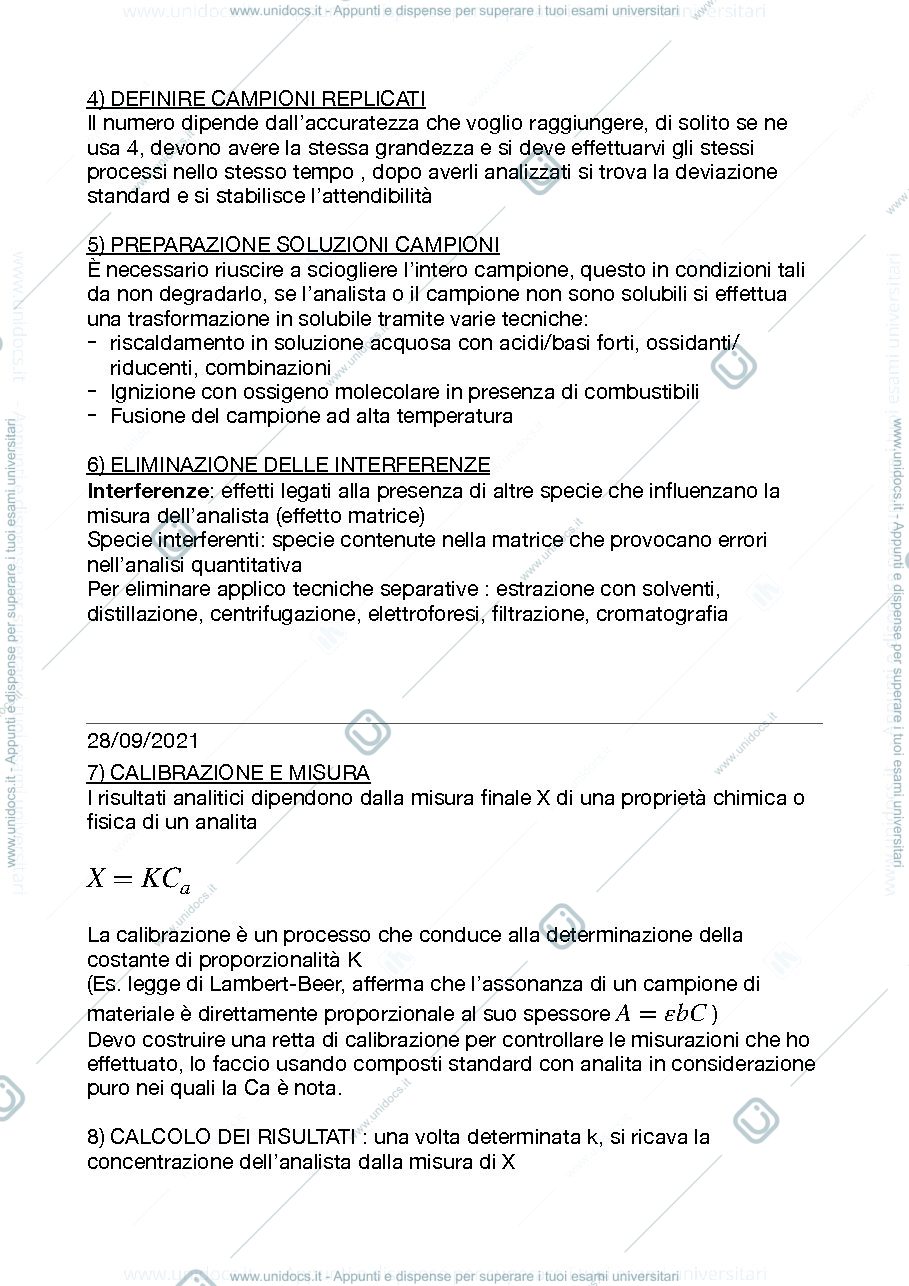 Anteprima pagina 3 — appunti di chimica analitica 