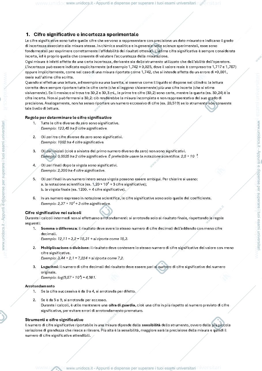 Anteprima pagina 1 — Chimica analitica 