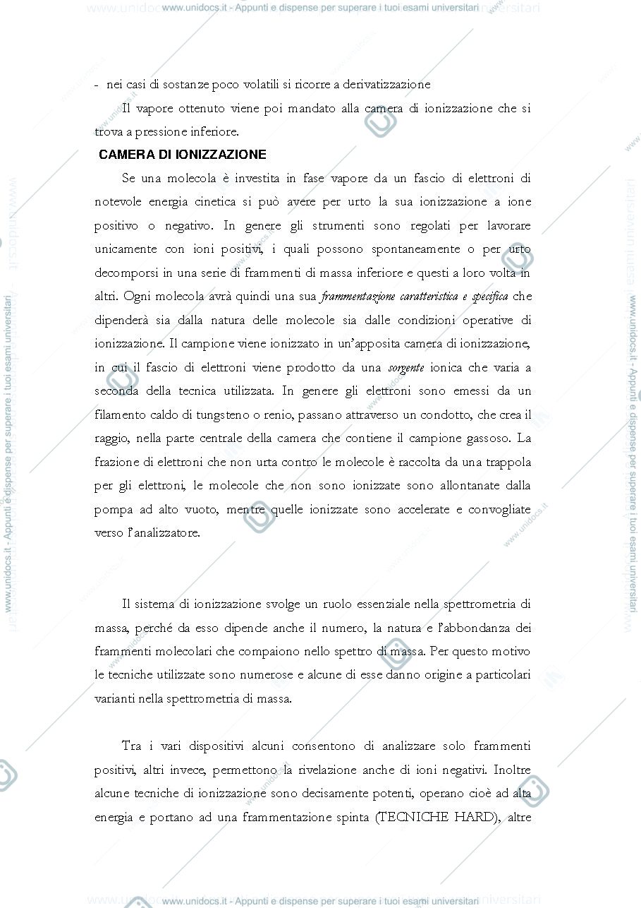 Anteprima pagina 3 — Appunto di spettrometria di massa