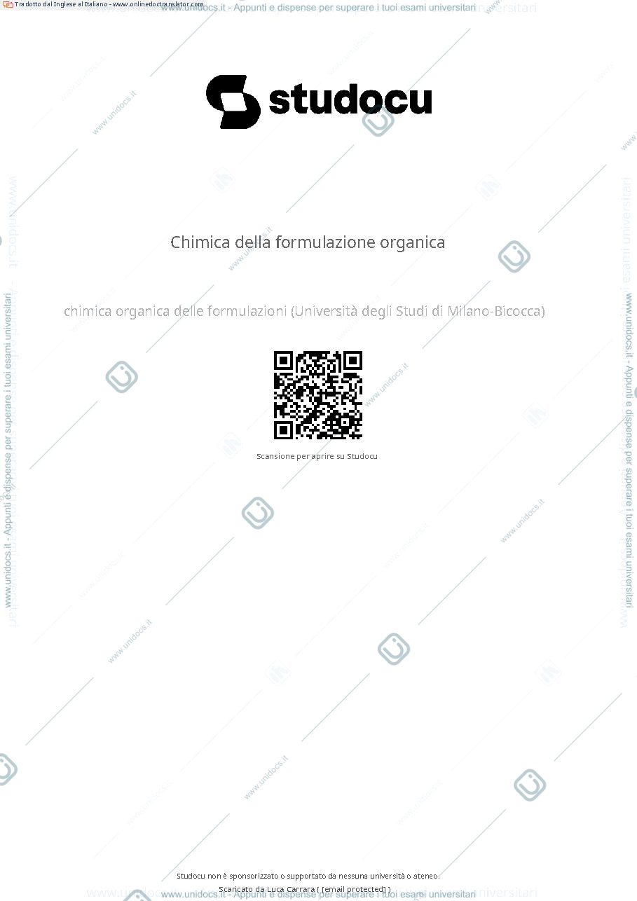 Anteprima pagina 1 — chimica delle formulazioni