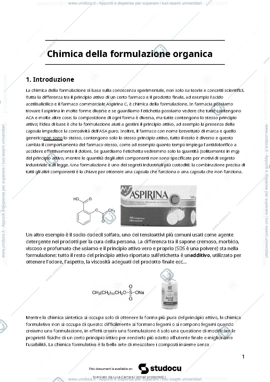 Anteprima pagina 2 — chimica delle formulazioni