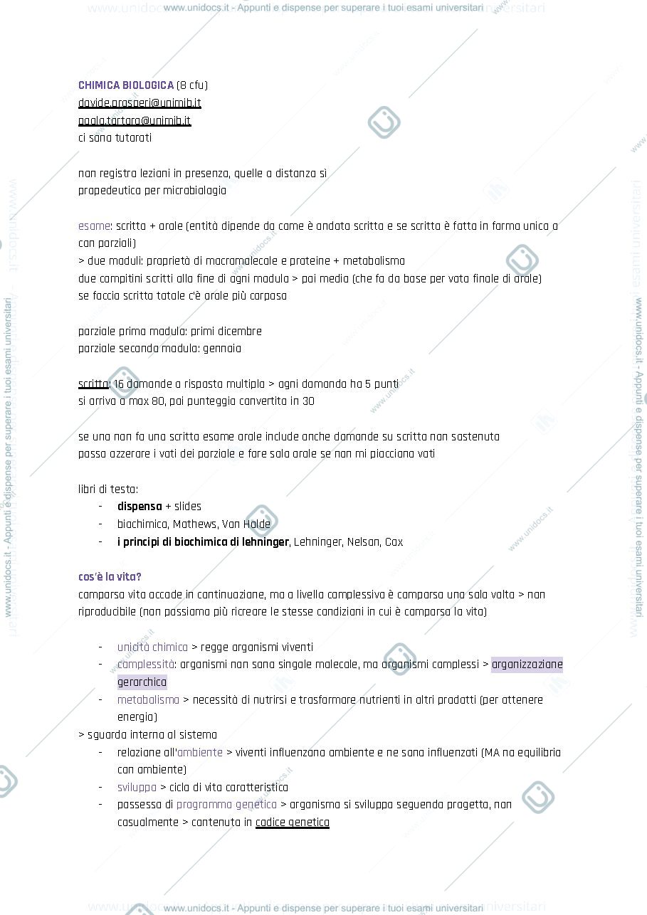 Anteprima pagina 2 — Chimica biologica