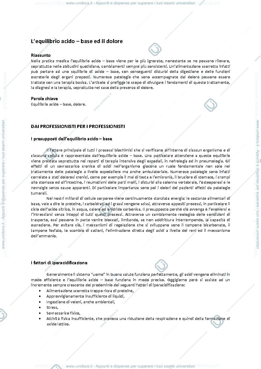 Anteprima pagina 1 — Equilibrio acido base