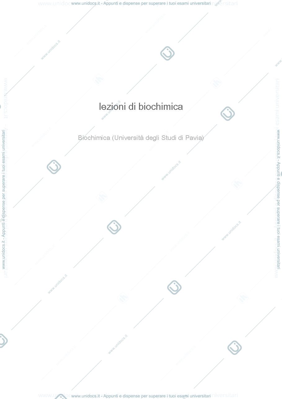 Anteprima pagina 1 — lezioni di biochimica