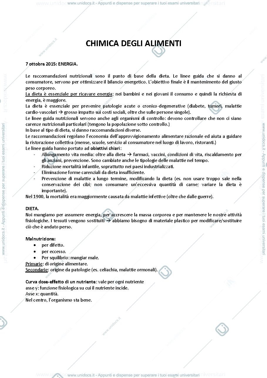 Anteprima pagina 1 — Energia - Carboidrati