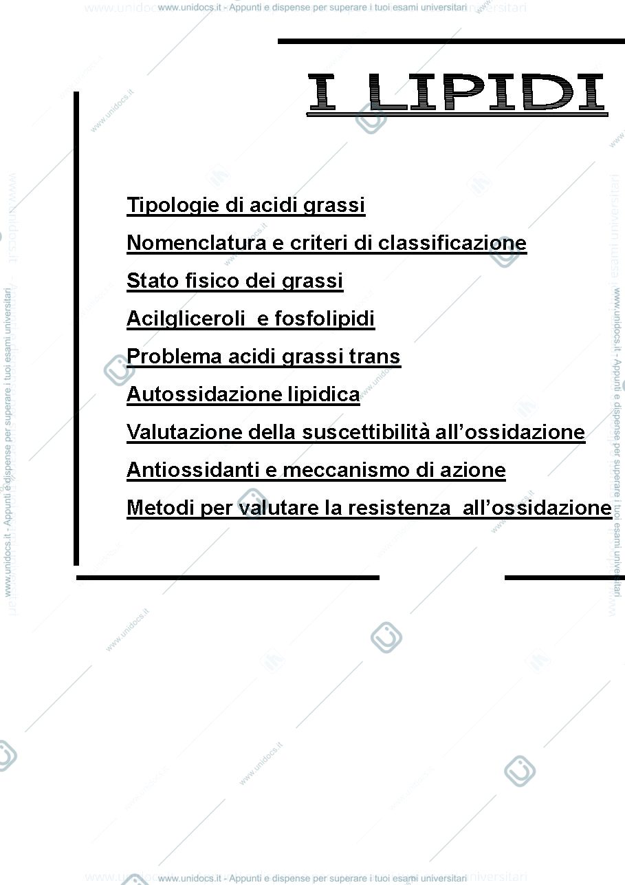Anteprima pagina 1 — Lipidi