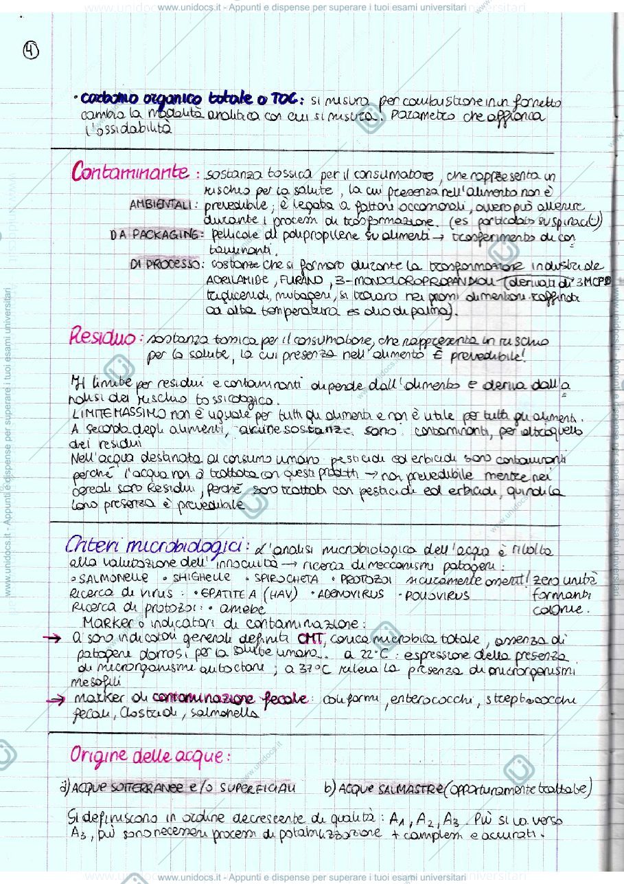 Anteprima pagina 4 — Chimica degli alimenti - appunti completi 