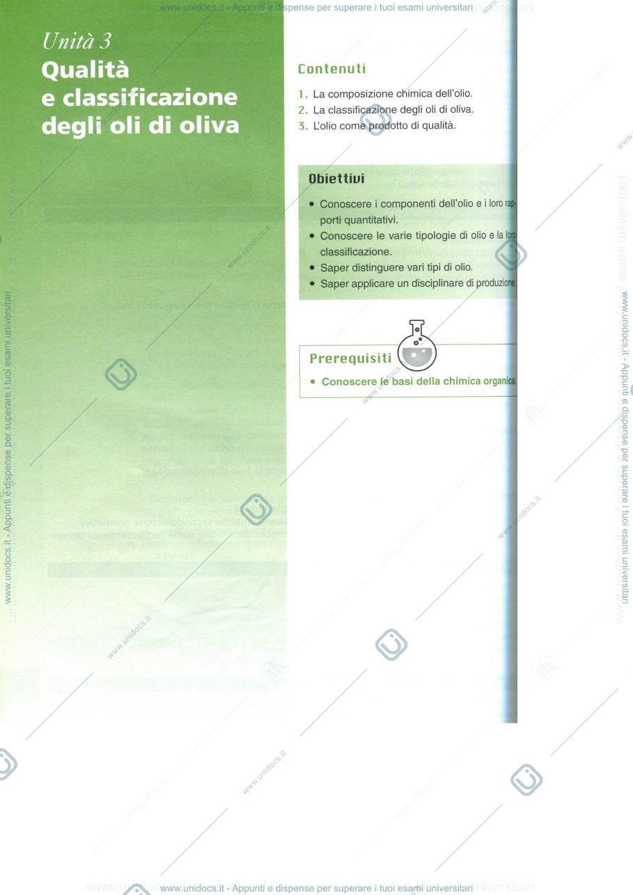 Anteprima pagina 1 — Composizione chimica dell'olio 