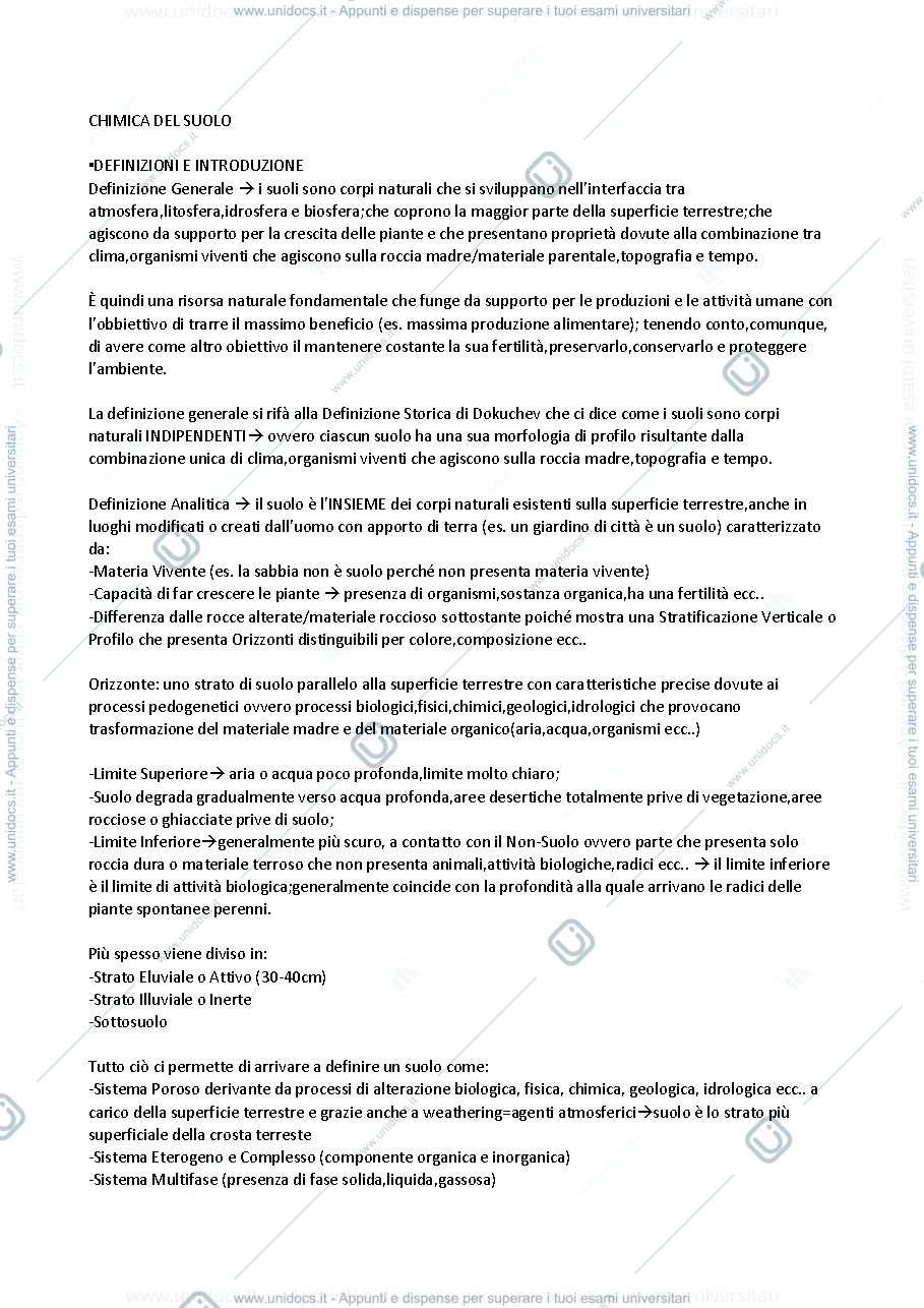 Anteprima pagina 1 — Chimica del suolo