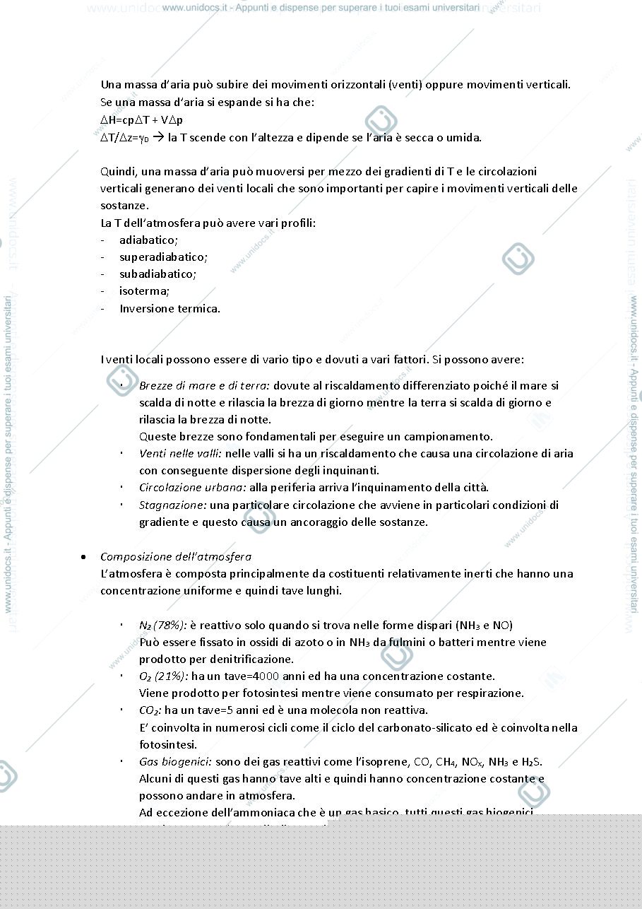 Anteprima pagina 4 — Riassunti chimica dell'ambiente