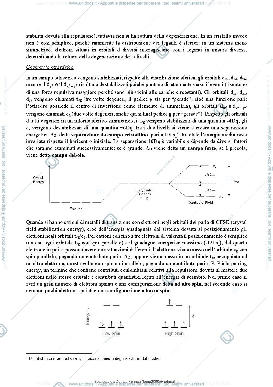 Anteprima pagina 3 — Chimica di Coordinazione e metallorganica