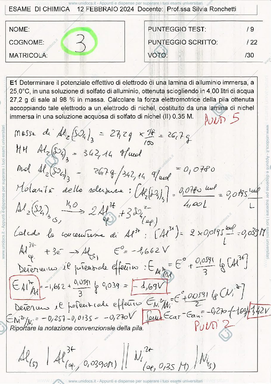 Anteprima pagina 1 — Chimica