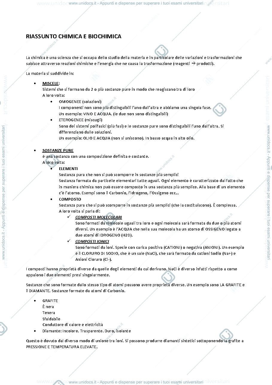 Anteprima pagina 1 — chimica e biochimica