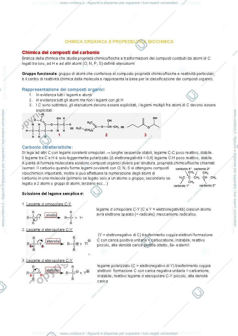 Anteprima pagina 1 — Chimica e propedeutica biochimica 