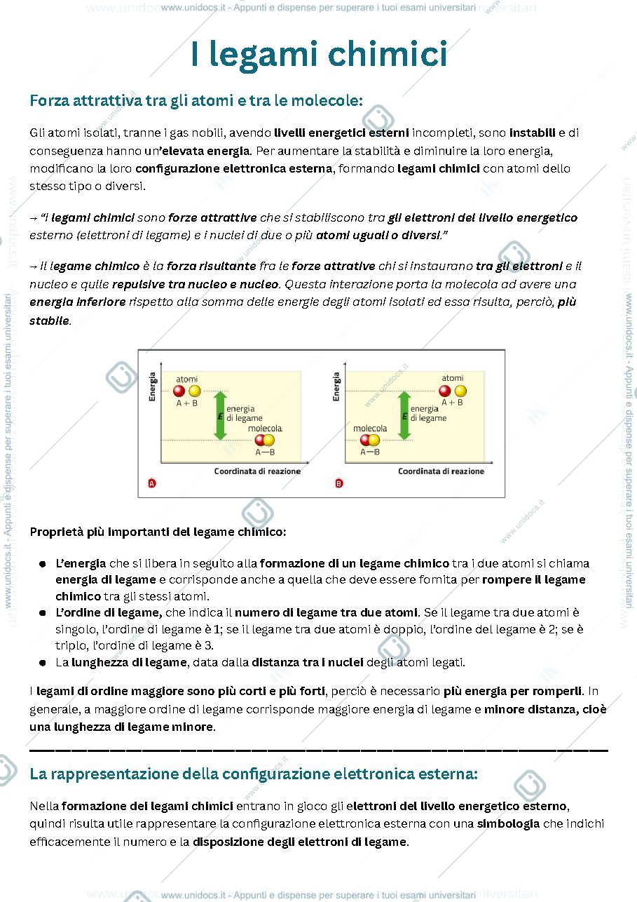 Anteprima pagina 1 — Legami chimici